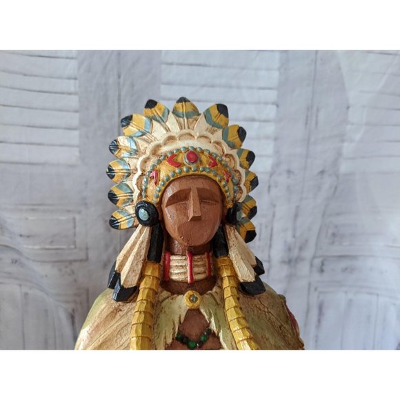 Chief Indian decor Thanksgiving fall home - Picture 2 of 7